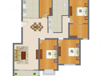 3室2厅 149.24平米户型图