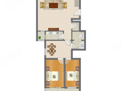 3室2厅 167.00平米