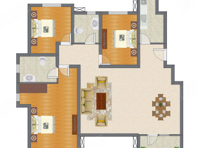 3室2厅 142.90平米