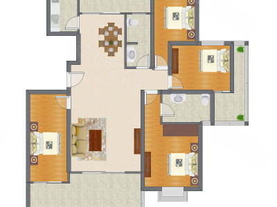 4室2厅 179.90平米