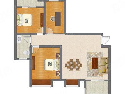 3室2厅 112.90平米