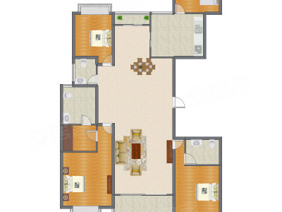 4室2厅 186.57平米