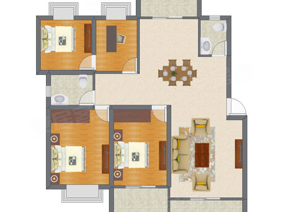 4室2厅 143.77平米