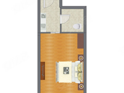 1室0厅 28.85平米