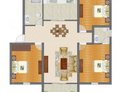 3室2厅 101.46平米
