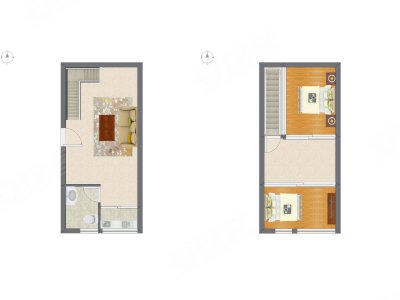 2室1厅 98.24平米