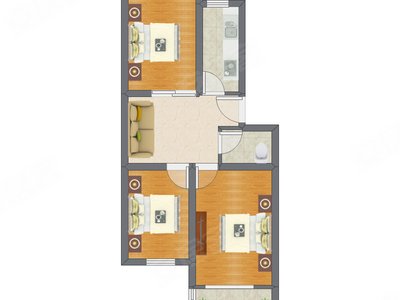 3室1厅 78.00平米