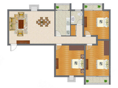 3室2厅 125.10平米