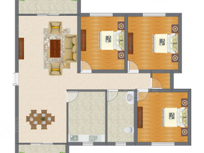 3室2厅 103.67平米