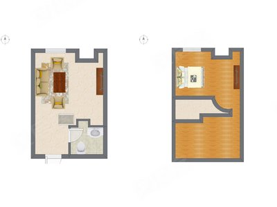 1室1厅 36.99平米