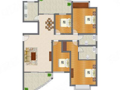 4室2厅 159.01平米