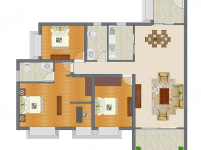 3室2厅 138.00平米