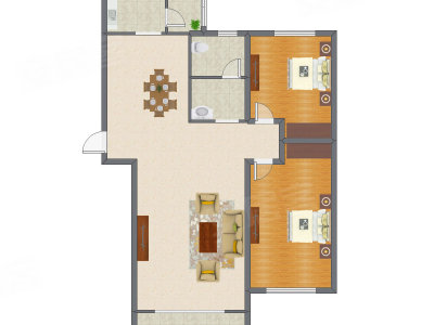 2室2厅 112.90平米户型图