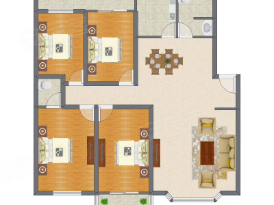 4室2厅 158.70平米