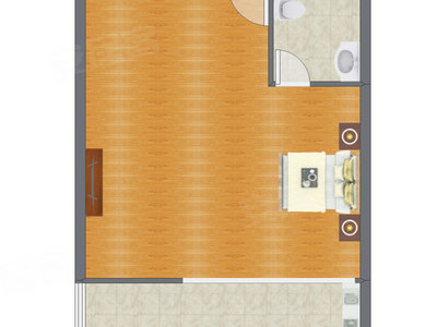1室0厅 74.94平米户型图