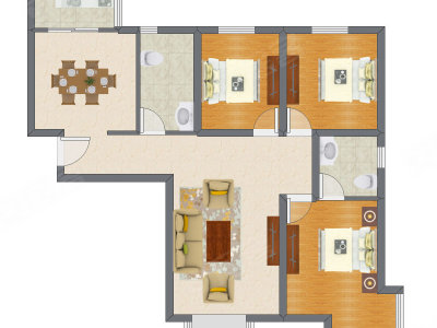 3室2厅 130.20平米