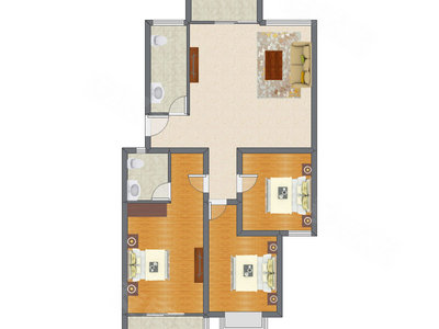 3室1厅 143.55平米