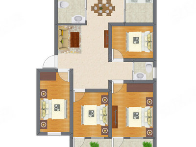 4室2厅 68.50平米