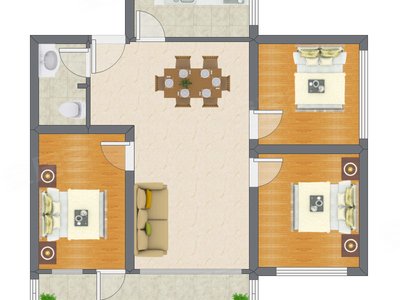 3室1厅 100.60平米