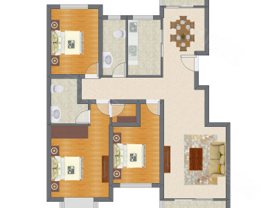 3室2厅 145.70平米