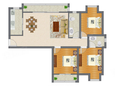 3室2厅 123.52平米