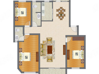 3室2厅 142.58平米