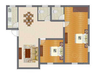 2室2厅 148.30平米