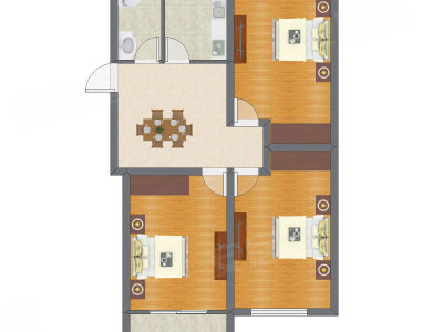 3室1厅 97.23平米