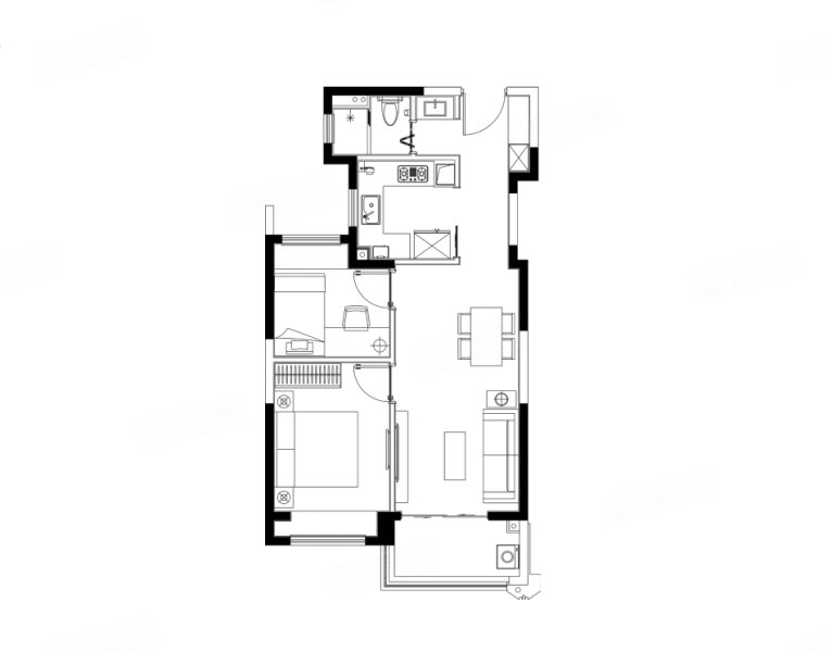 中建虹悦里2室2厅79㎡579万二手房图片