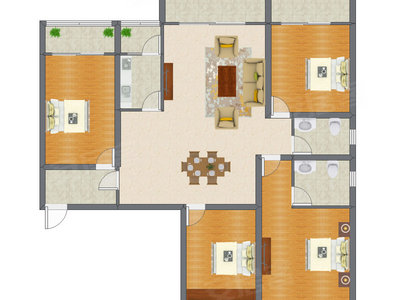 4室2厅 138.47平米