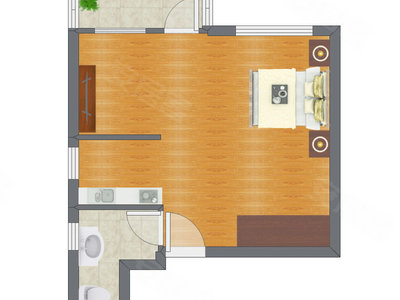 1室0厅 49.98平米