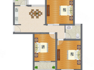 3室1厅 99.00平米