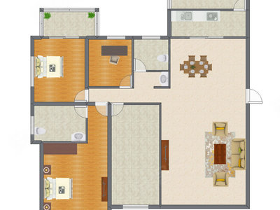 4室2厅 165.50平米