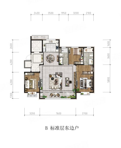 百丰天宸(新房)3室2厅2卫170㎡南204万