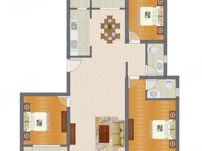 3室2厅 141.51平米