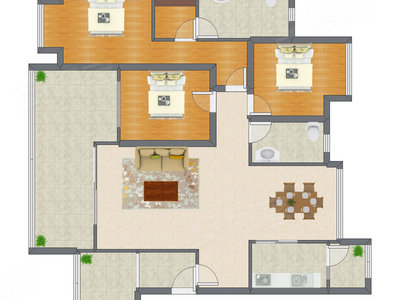 3室2厅 159.26平米