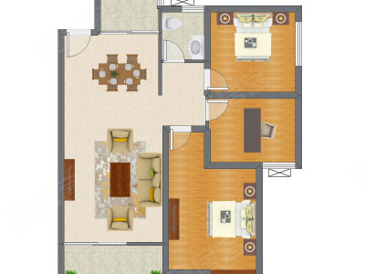 3室2厅 101.26平米户型图