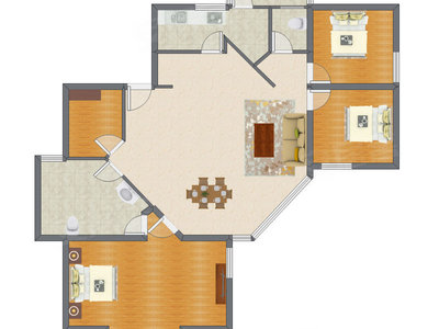 3室2厅 169.58平米