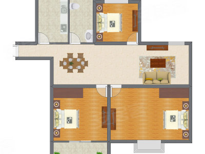 3室2厅 108.17平米