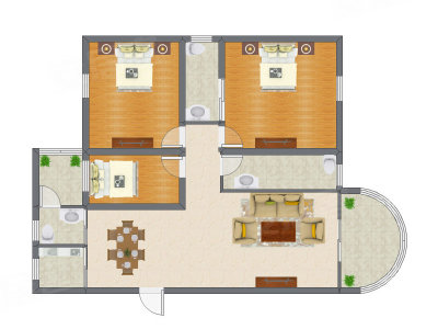3室2厅 119.85平米