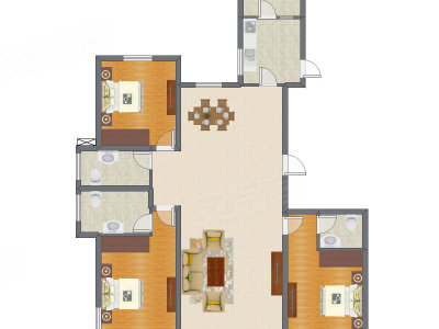 3室2厅 163.74平米