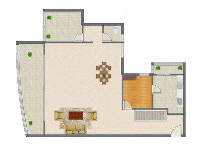 2室2厅 171.78平米户型图