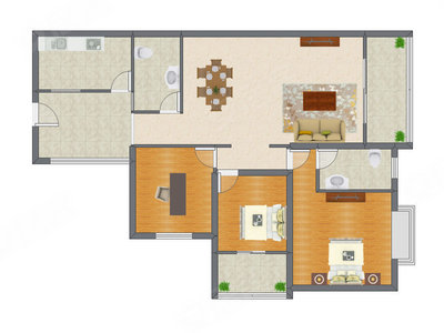 3室2厅 122.69平米