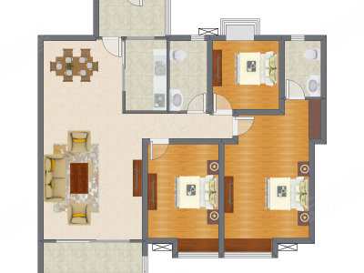 3室2厅 132.94平米