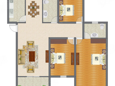 3室2厅 112.56平米