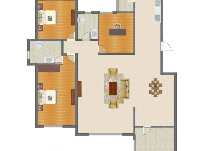 3室2厅 151.80平米