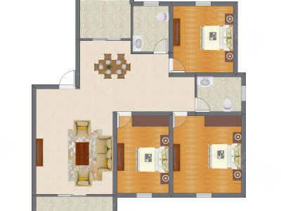 3室2厅 114.73平米