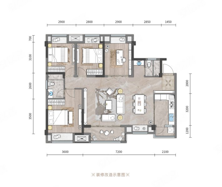 洺悦城4室2厅2卫132㎡南128万