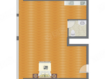 1室0厅 99.66平米户型图