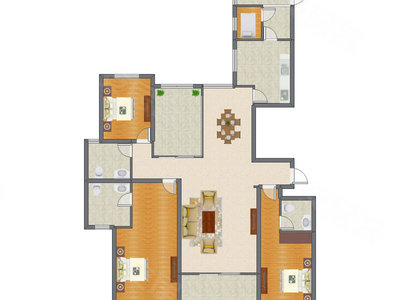 3室2厅 192.16平米